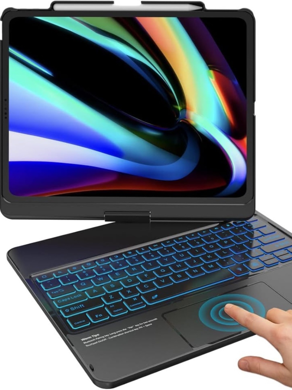 NEW TQQ for iPad Air 13 Inch (M4/M3/M2) & iPad Pro 12.9 inch Case Keyboard